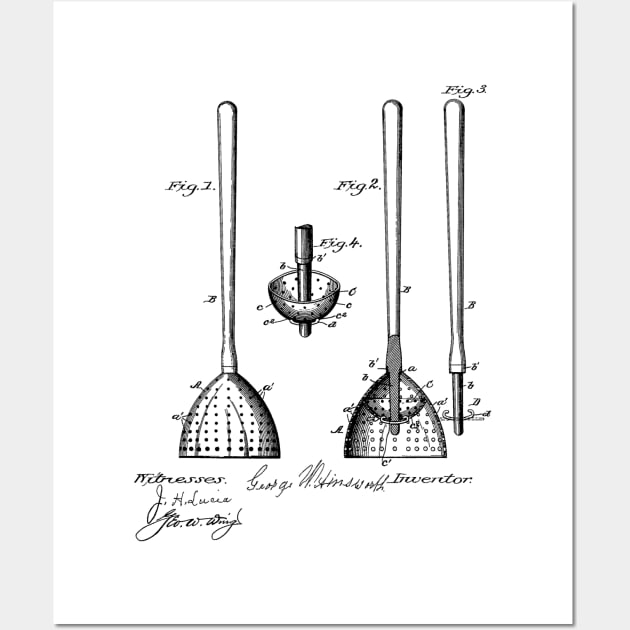 Clothes Pounder Vintage Patent Hand Drawing Wall Art by TheYoungDesigns